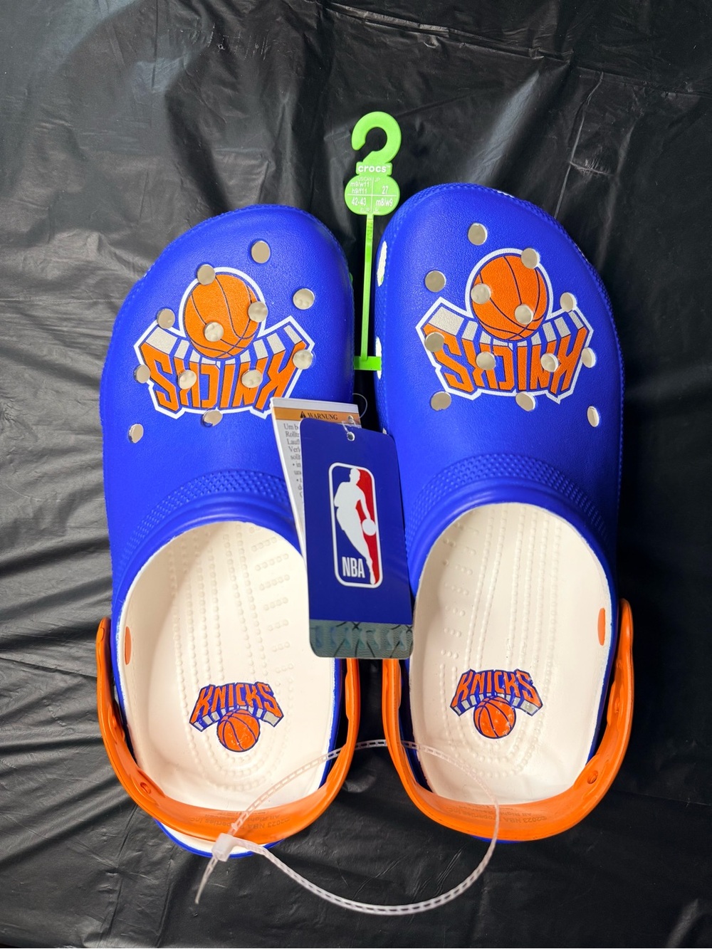 Crocs Men Classic Clog NBA New York Knick’s.  SIZE M9/W11. Brand new